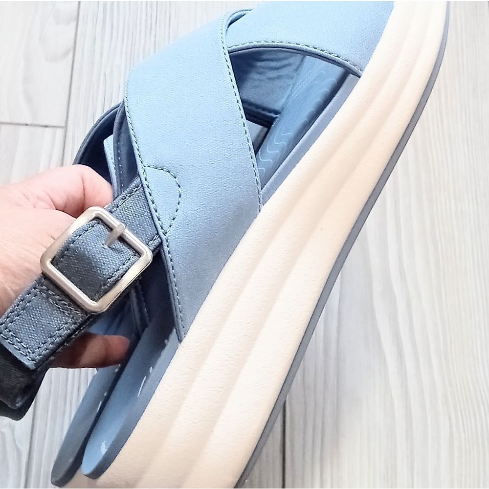 (S-4387) Clarks Cloudsteppers Backstrap Sandals - Drift Sun Sz 8W - Picture 5 of 11